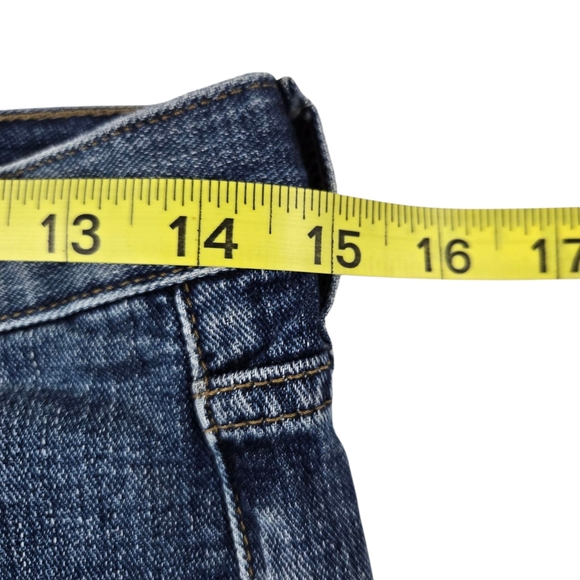 Banana Republic Blue Distressed Denim Shorts Sz.25 - Picture 6 of 9